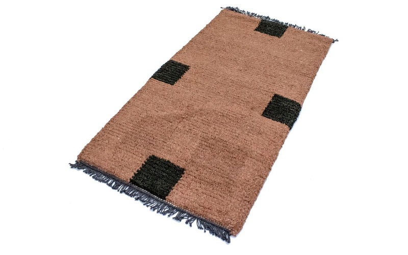 Nepal Teppich 140 x 70 cm - braun
