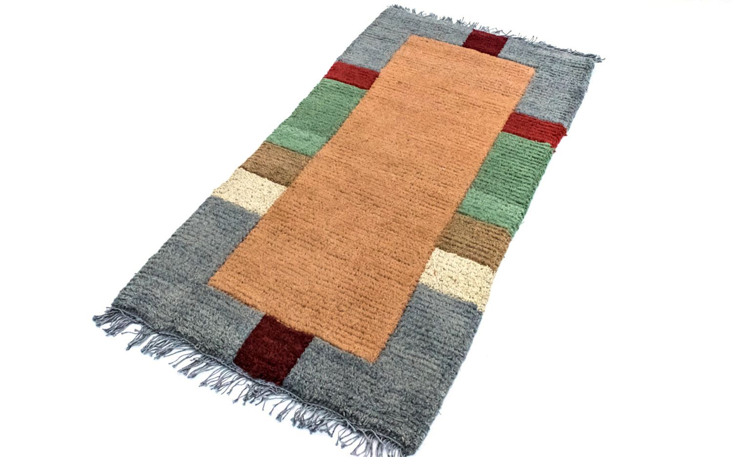 Nepal Teppich 140 x 70 cm - mehrfarbig
