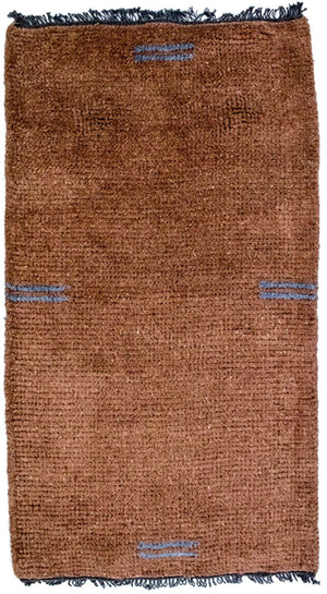 Nepal Teppich 140 x 70 cm - braun