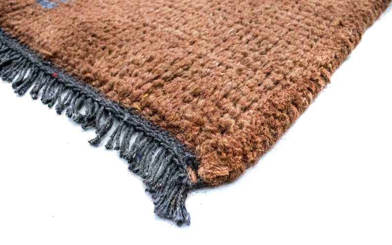 Nepal Teppich 140 x 70 cm - braun