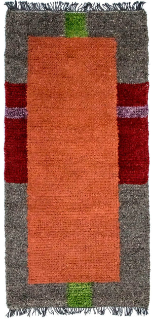 Nepal Teppich 140 x 70 cm - mehrfarbig
