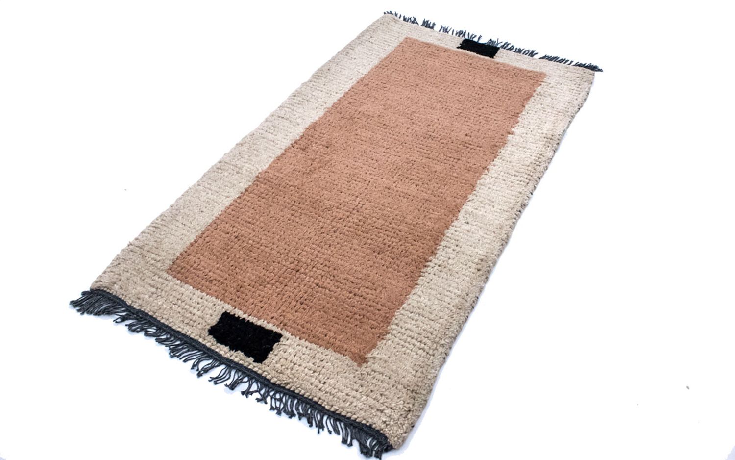 Nepal Teppich 140 x 70 cm - braun