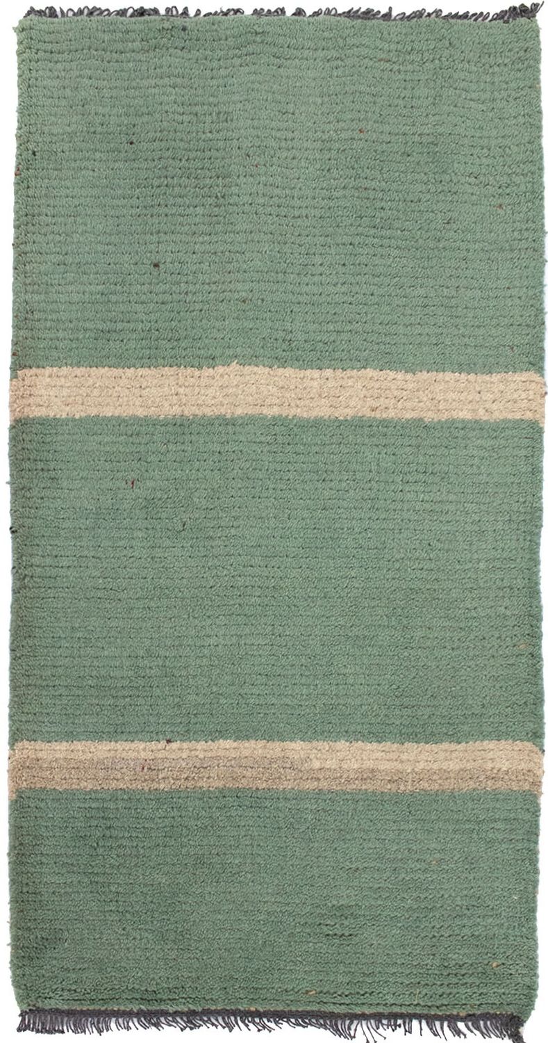 Nepal Teppich 140 x 70 cm - grün