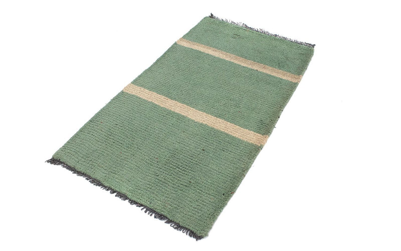 Nepal Teppich 140 x 70 cm - grün