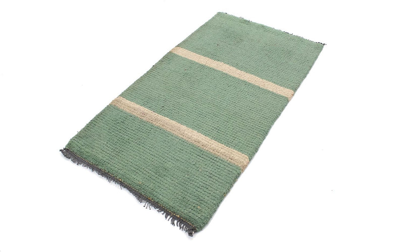 Nepal Teppich 140 x 70 cm - grün