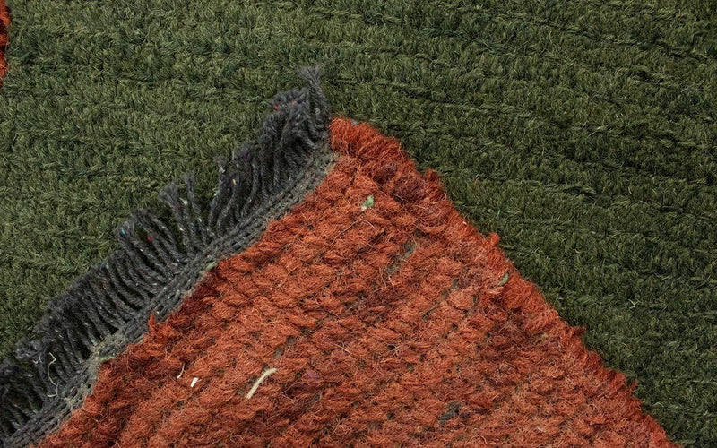 Nepal Teppich 140 x 70 cm - grün