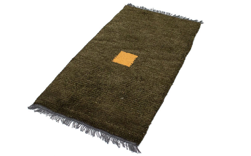 Nepal Teppich 140 x 70 cm - dunkelgrün