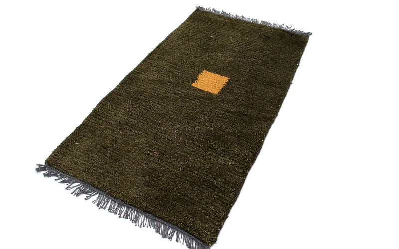Nepal Teppich 140 x 70 cm - dunkelgrün
