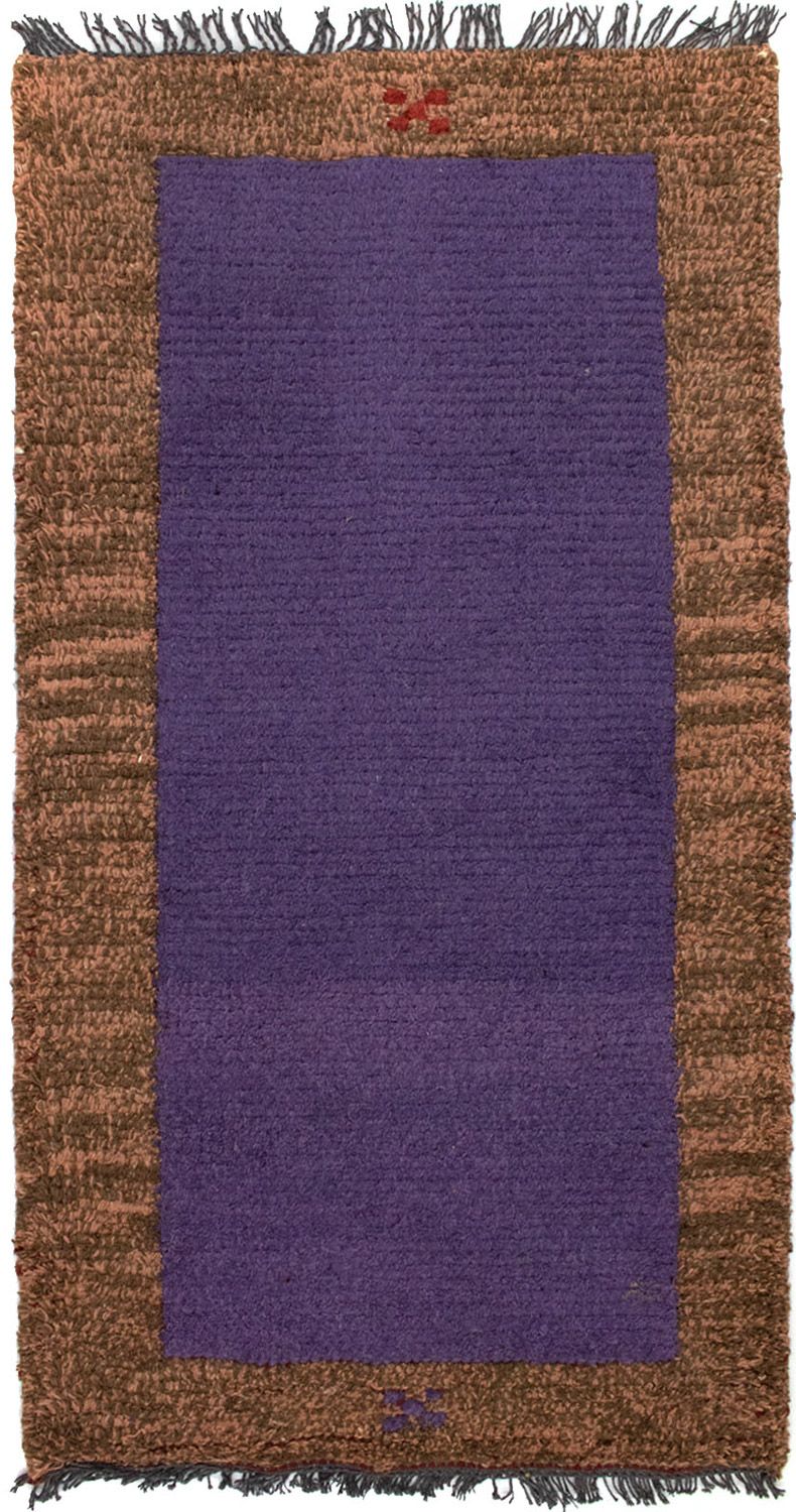 Nepal Teppich 140 x 70 cm - lila