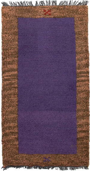 Nepal Teppich 140 x 70 cm - lila