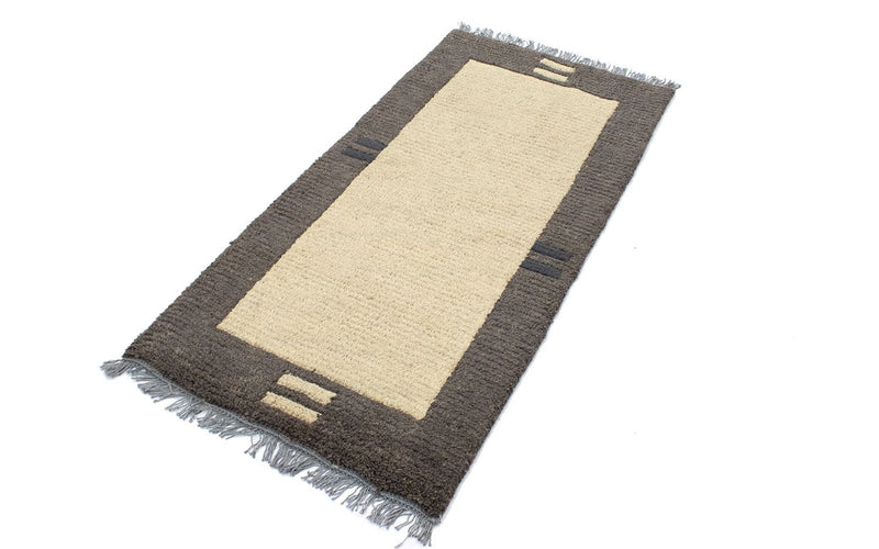 Nepal Teppich 140 x 70 cm - beige