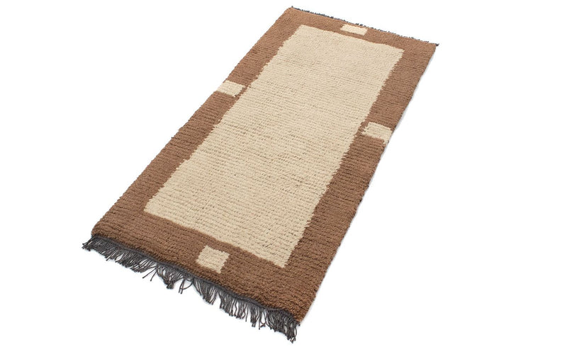 Nepal Teppich 140 x 70 cm - beige
