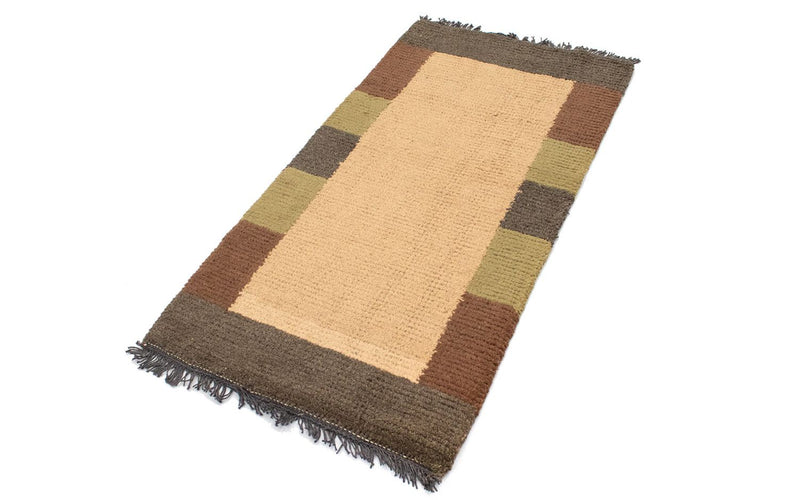 Nepal Teppich 140 x 70 cm - beige