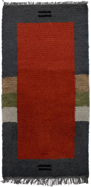 Nepal Teppich 140 x 70 cm - rot