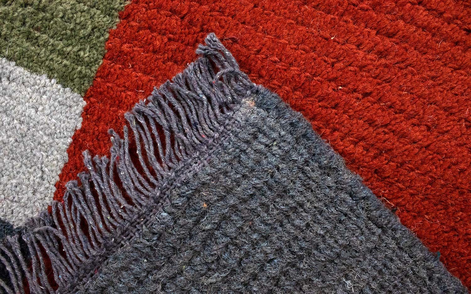 Nepal Teppich 140 x 70 cm - rot