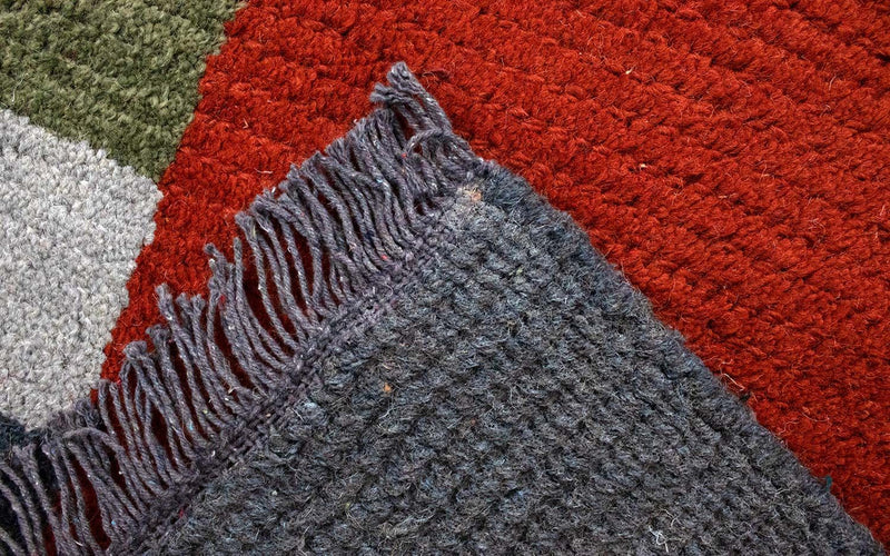 Nepal Teppich 140 x 70 cm - rot