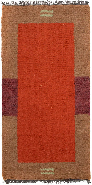 Nepal Teppich 140 x 70 cm - rot