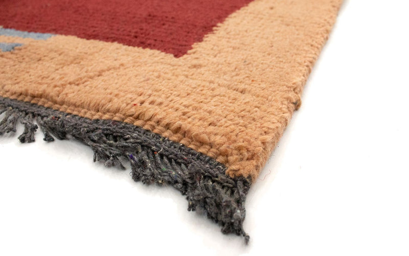 Nepal Teppich 140 x 70 cm - rot