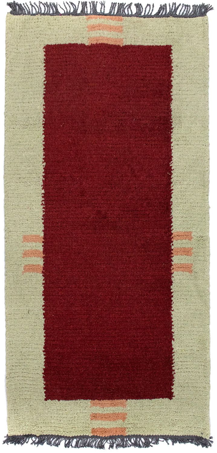 Nepal Teppich 140 x 70 cm - rot