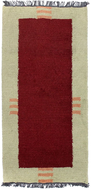 Nepal Teppich 140 x 70 cm - rot