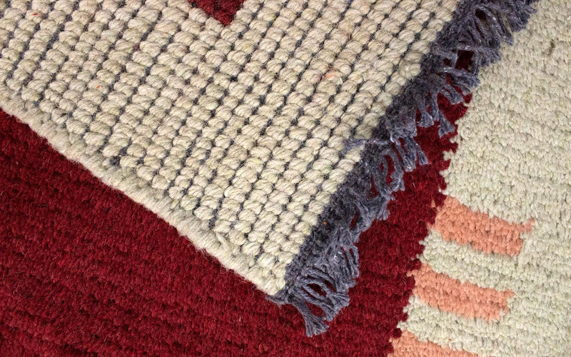 Nepal Teppich 140 x 70 cm - rot