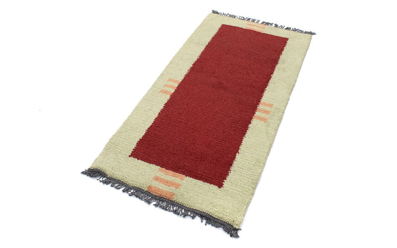 Nepal Teppich 140 x 70 cm - rot