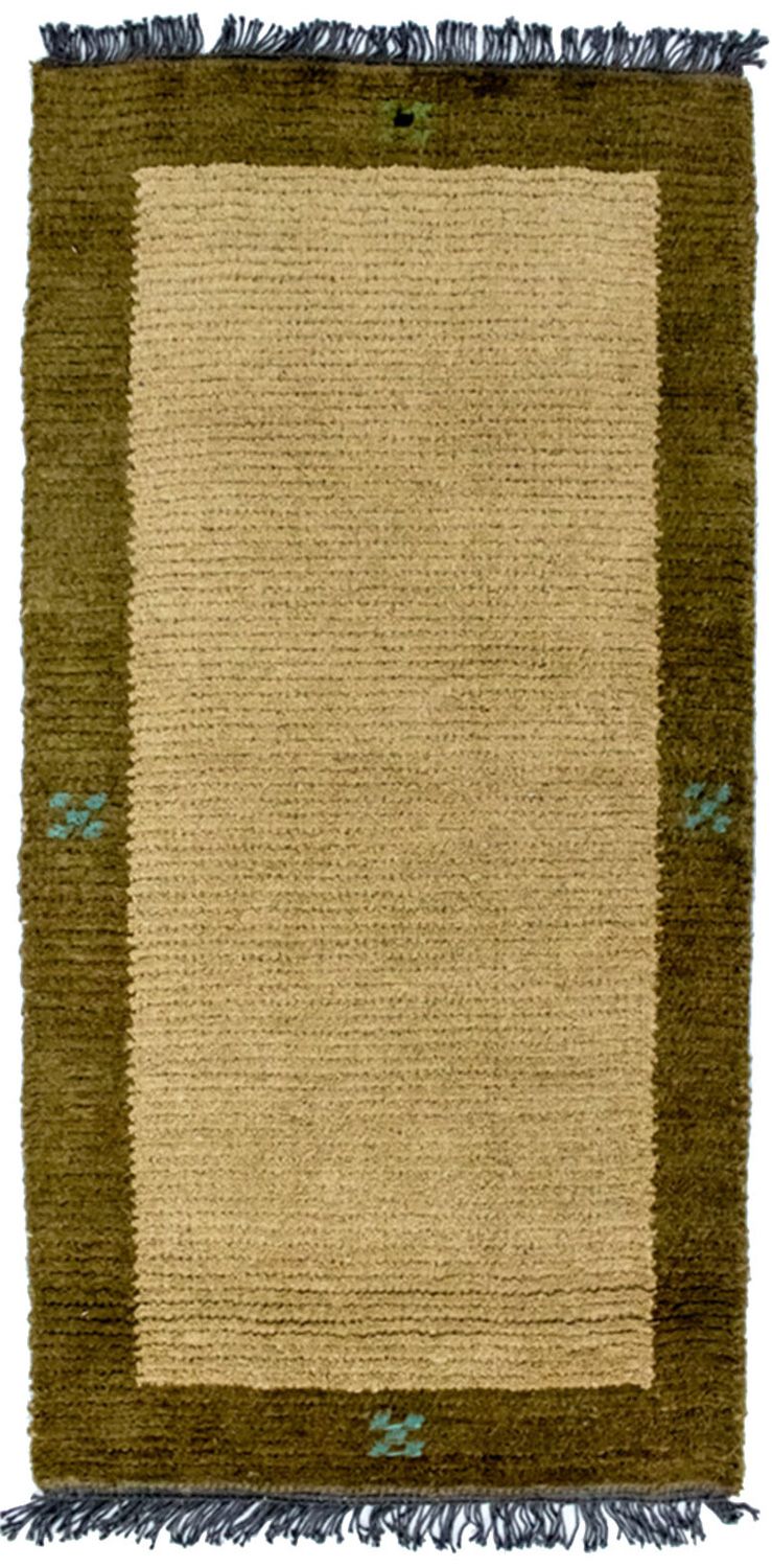 Nepal Teppich 140 x 70 cm - grün