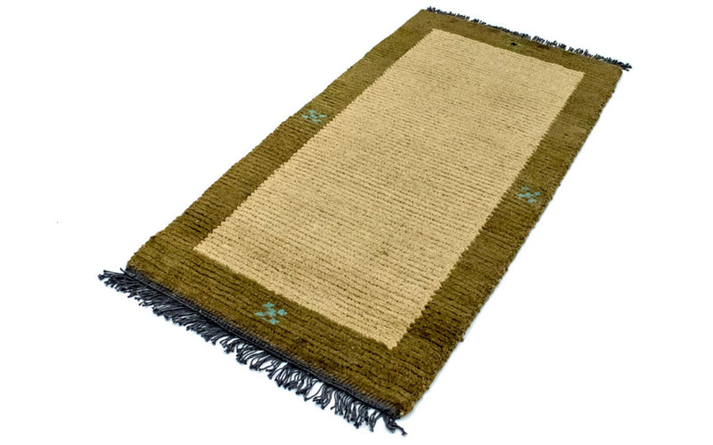 Nepal Teppich 140 x 70 cm - grün