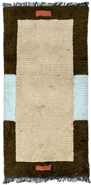Nepal Teppich 140 x 70 cm - beige