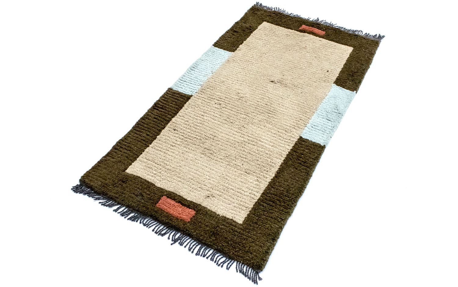 Nepal Teppich 140 x 70 cm - beige