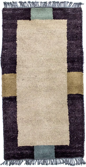 Nepal Teppich 140 x 70 cm - beige