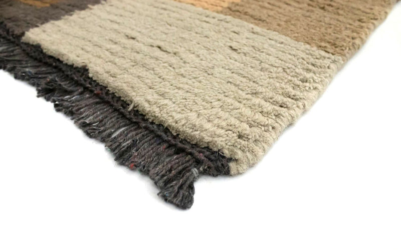 Nepal Teppich 140 x 70 cm - hellbraun