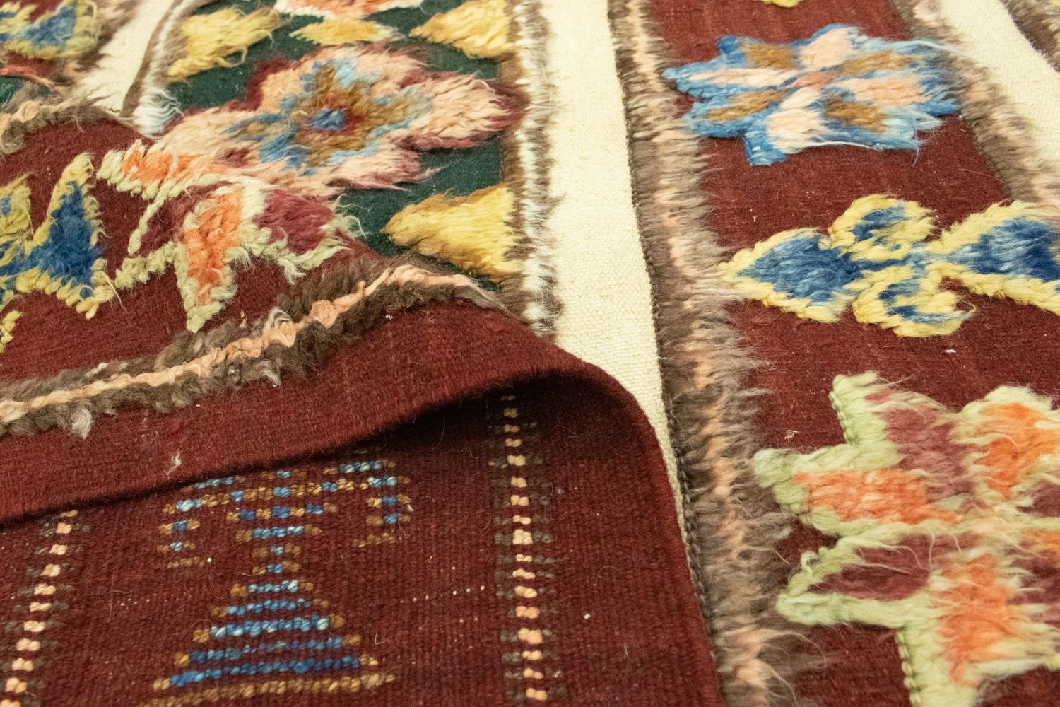 Berber Teppich 211 x 158 cm - rot