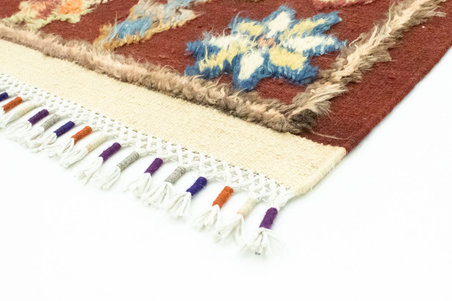 Berber Teppich 211 x 158 cm - rot
