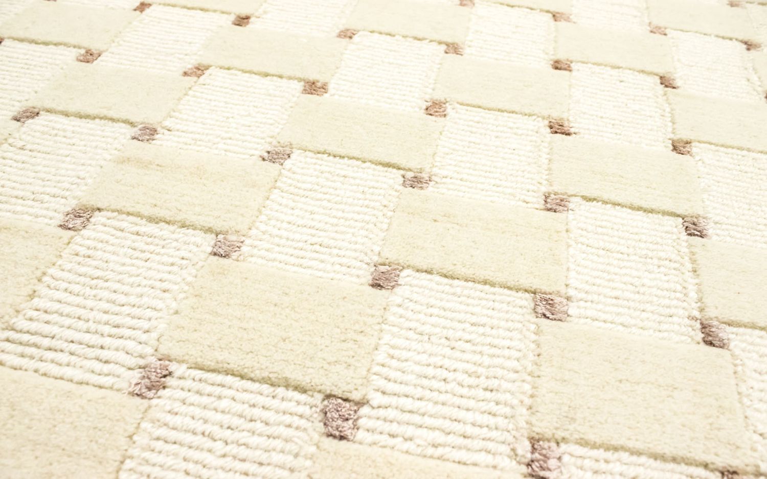 Nepal Teppich 150 x 150 cm - beige