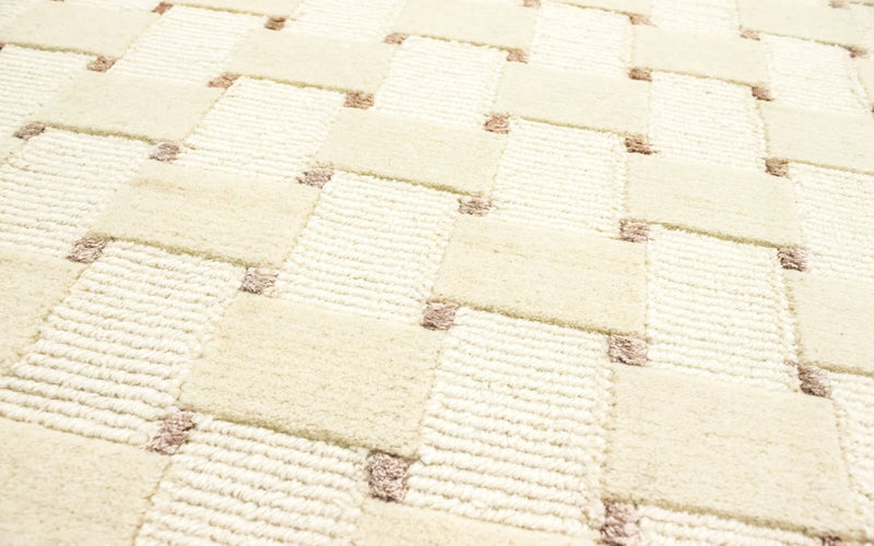 Nepal Teppich 150 x 150 cm - beige