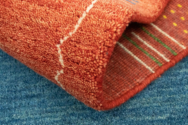 Gabbeh Teppich - Indus 180 x 120 cm - blau