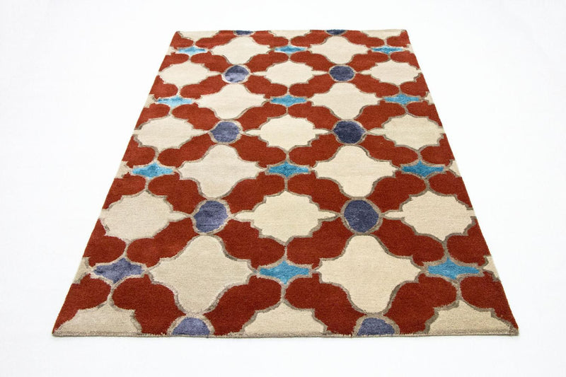 Wollteppich 243 x 153 cm Teppich Wohnzimmer