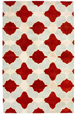 Wollteppich 244 x 152 cm Wohnzimmer Teppich