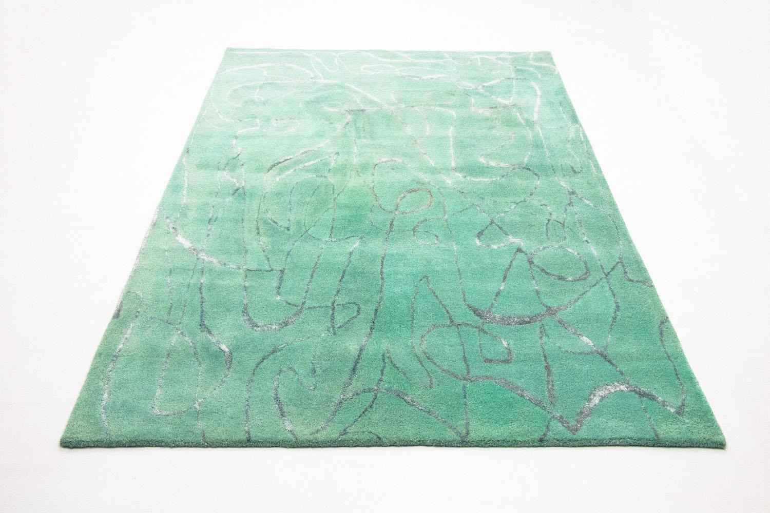 Designer Teppich 244 x 154 cm Wohnzimmer Teppich