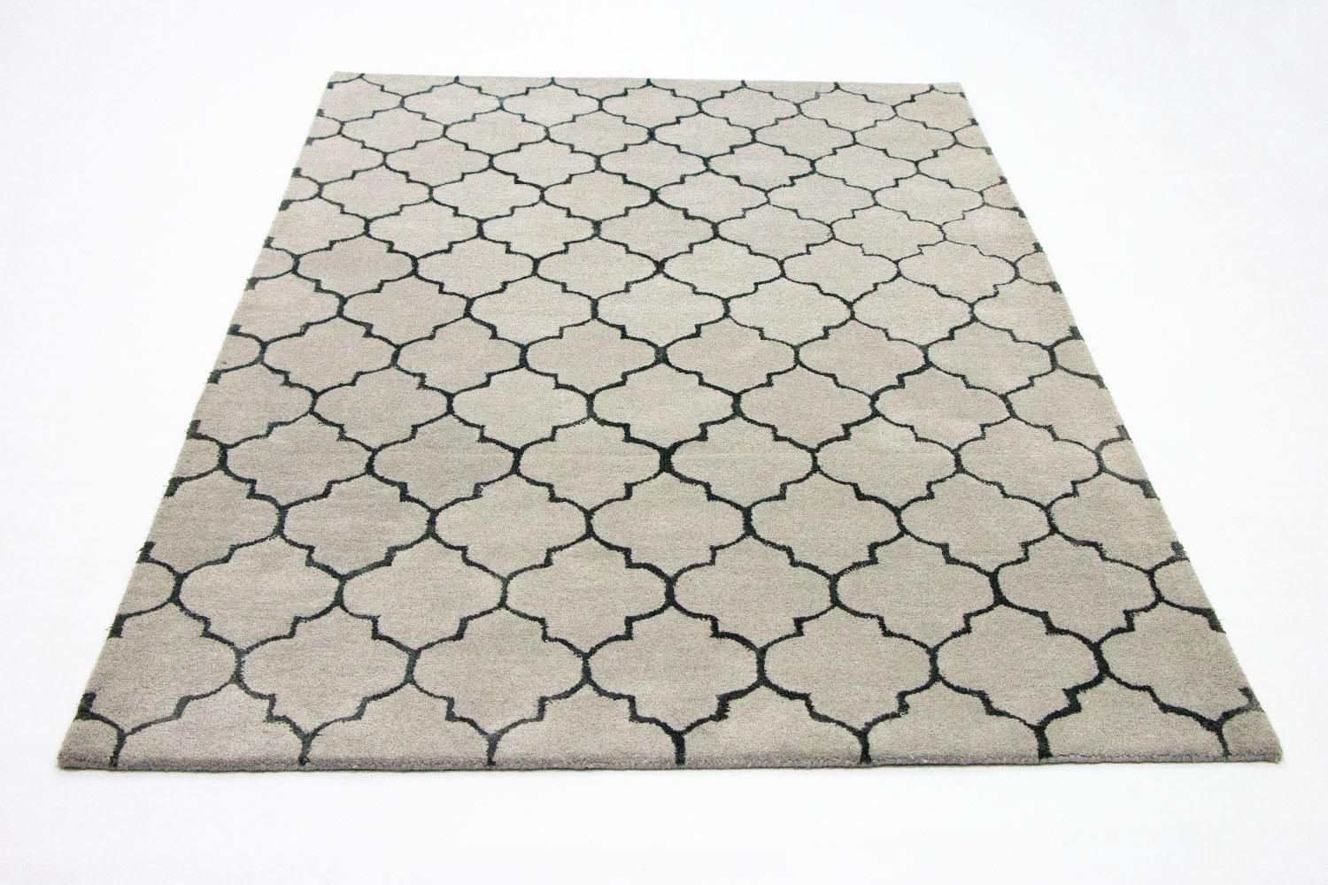 Wollteppich 232 x 164 cm Teppich Wohnzimmer