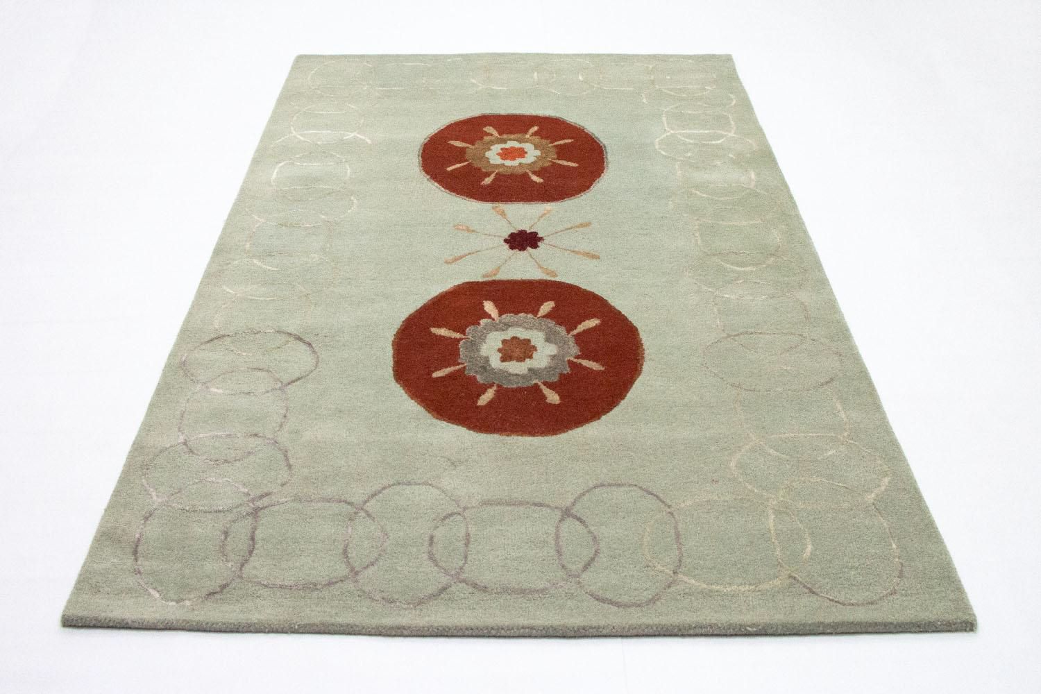 Designer Teppich 239 x 150 cm Teppich Wohnzimmer