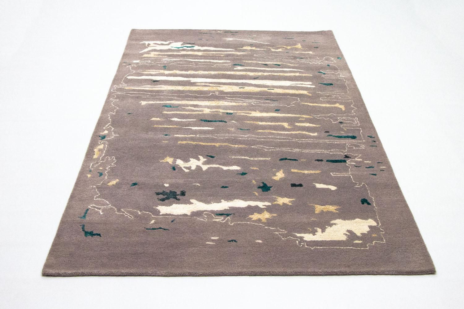 Designer Teppich 243 x 153 cm Wohnzimmer Teppich