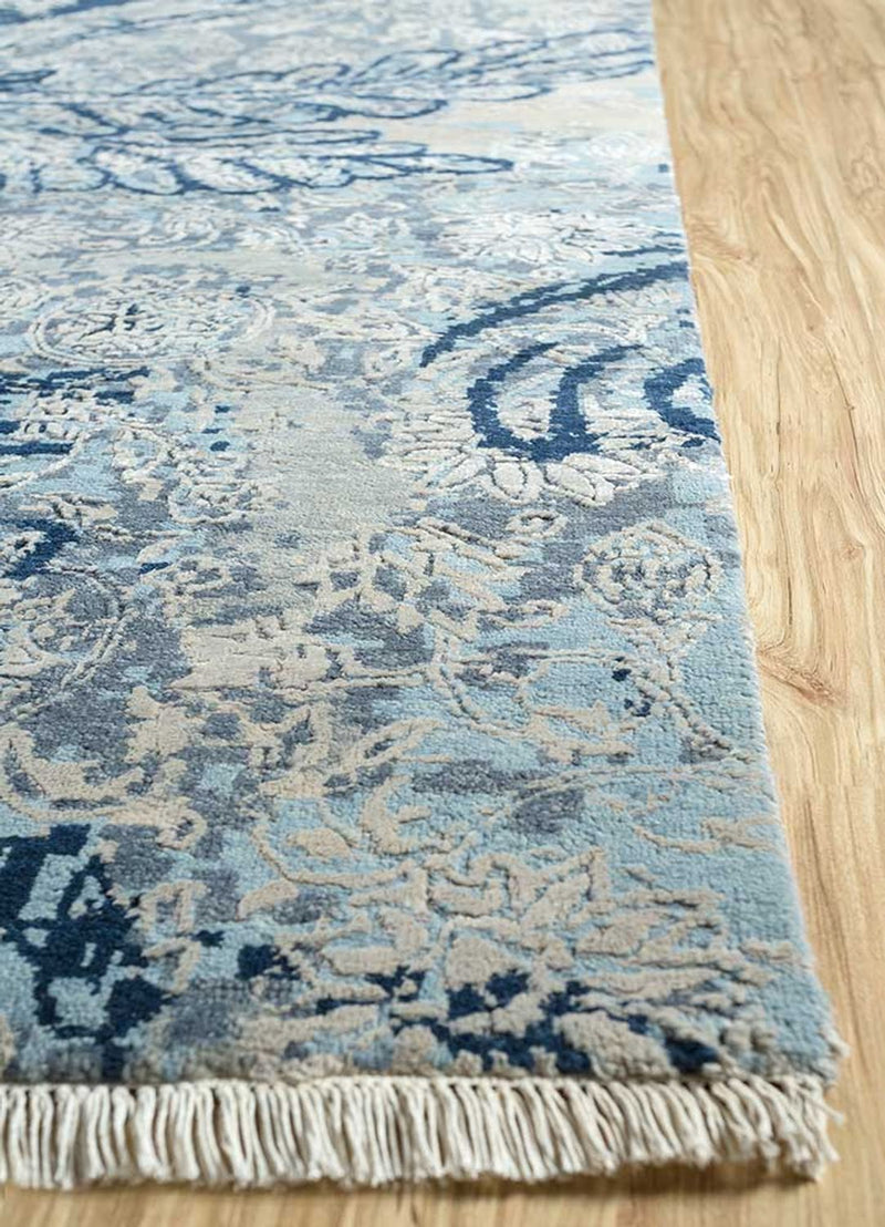 Wollteppich - 300 x 240 cm - blau