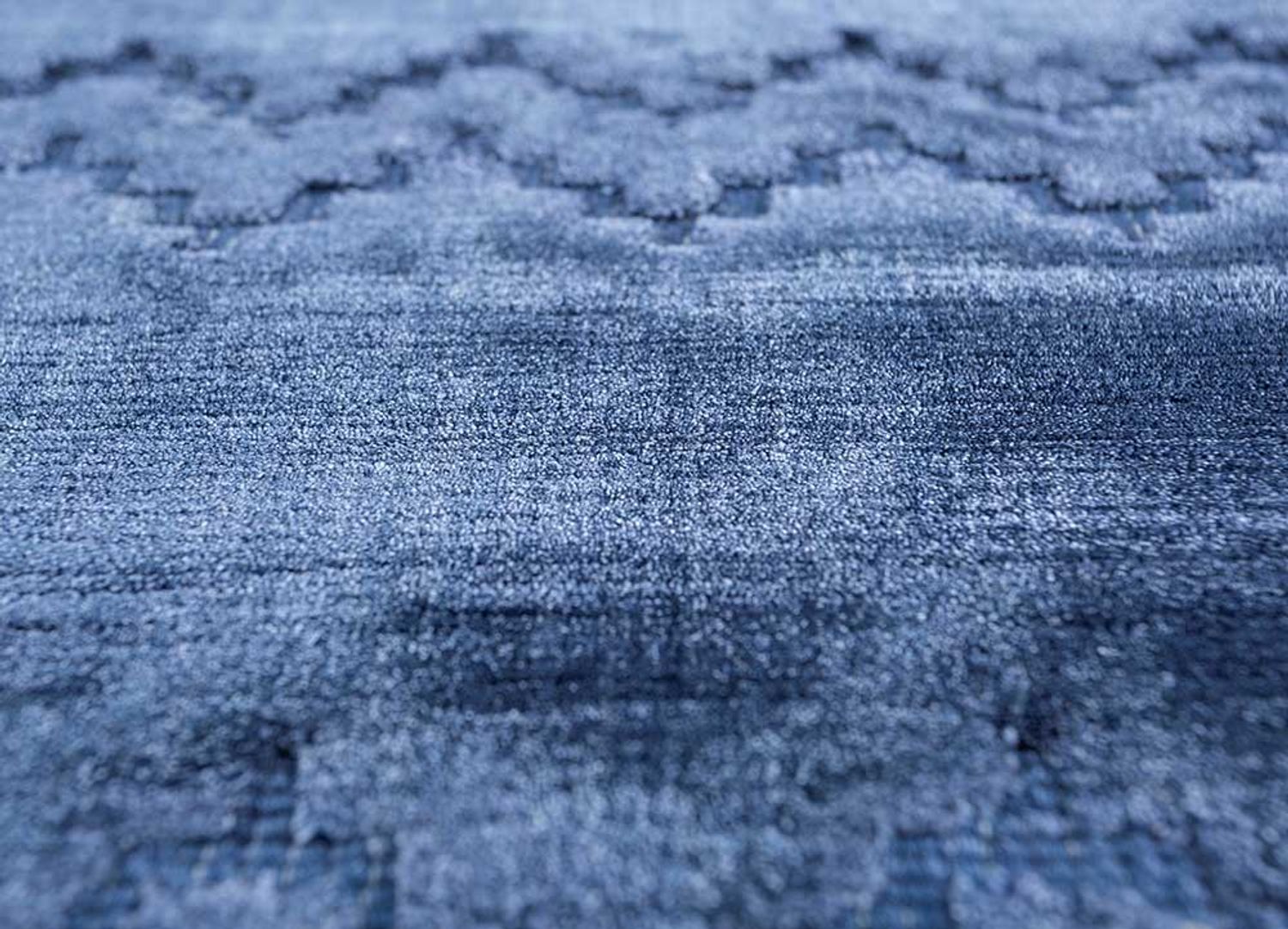 Viskose Teppich - 300 x 240 cm - blau