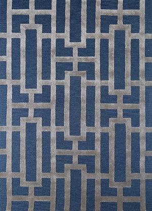 Wollteppich - 270 x 180 cm - blau