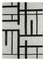 Wollteppich - 240 x 150 cm - schwarz-weiß