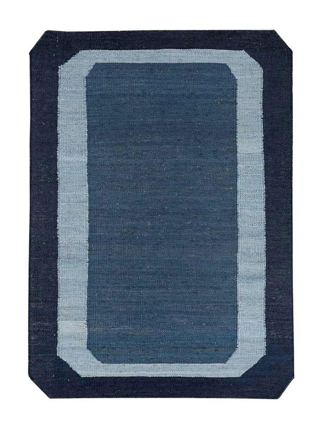Sisalteppich sonderform  - 270 x 180 cm - blau