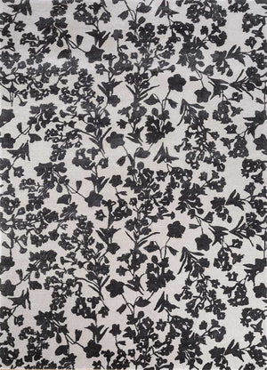 Wollteppich - 270 x 180 cm - schwarz-weiß