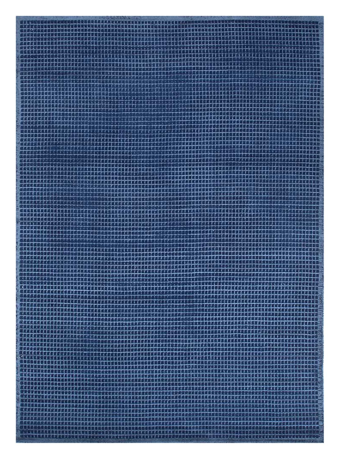 Wollteppich - 240 x 150 cm - dunkelblau